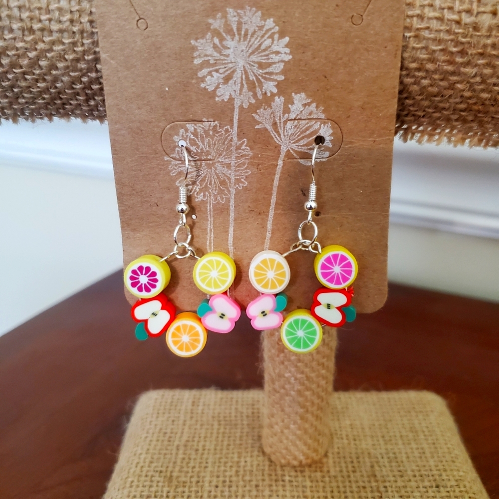 Funky fruit earring